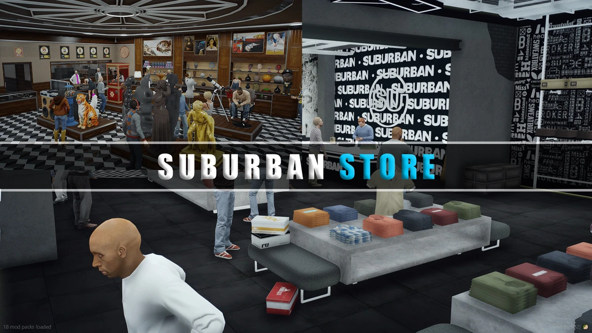 SUBURBAN STORE – Fully Open Source | Premium FiveM Clothing Store Interior